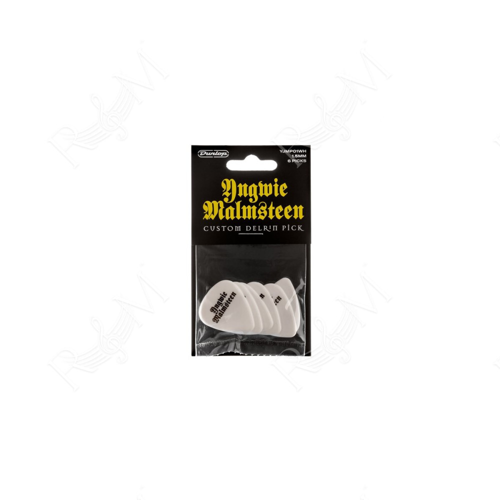 YJMP01WH Malmsteen Custom Delrin Pick 1.5 mm 6pc