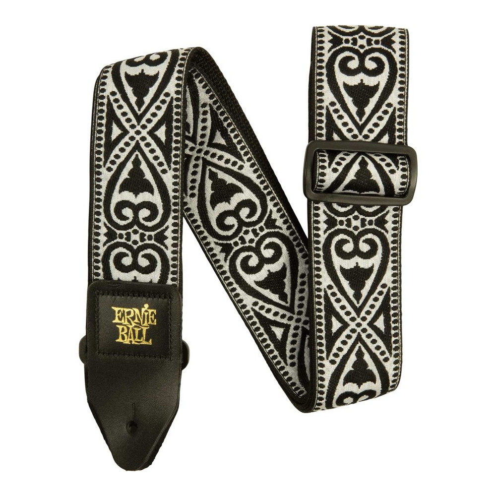 5345 Black Heart Jacquard Strap