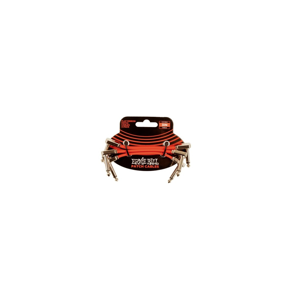 6401 Flat Ribbon Patch Cable Red 7,62cm 3-Pk
