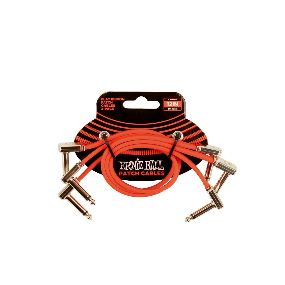 6403 Flat Ribbon Patch Cable Red 30,48cm 3-Pk