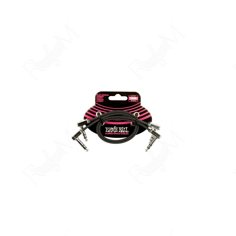 6405 Flat Ribbon Stereo Patch Cable 30,48cm 2-Pk