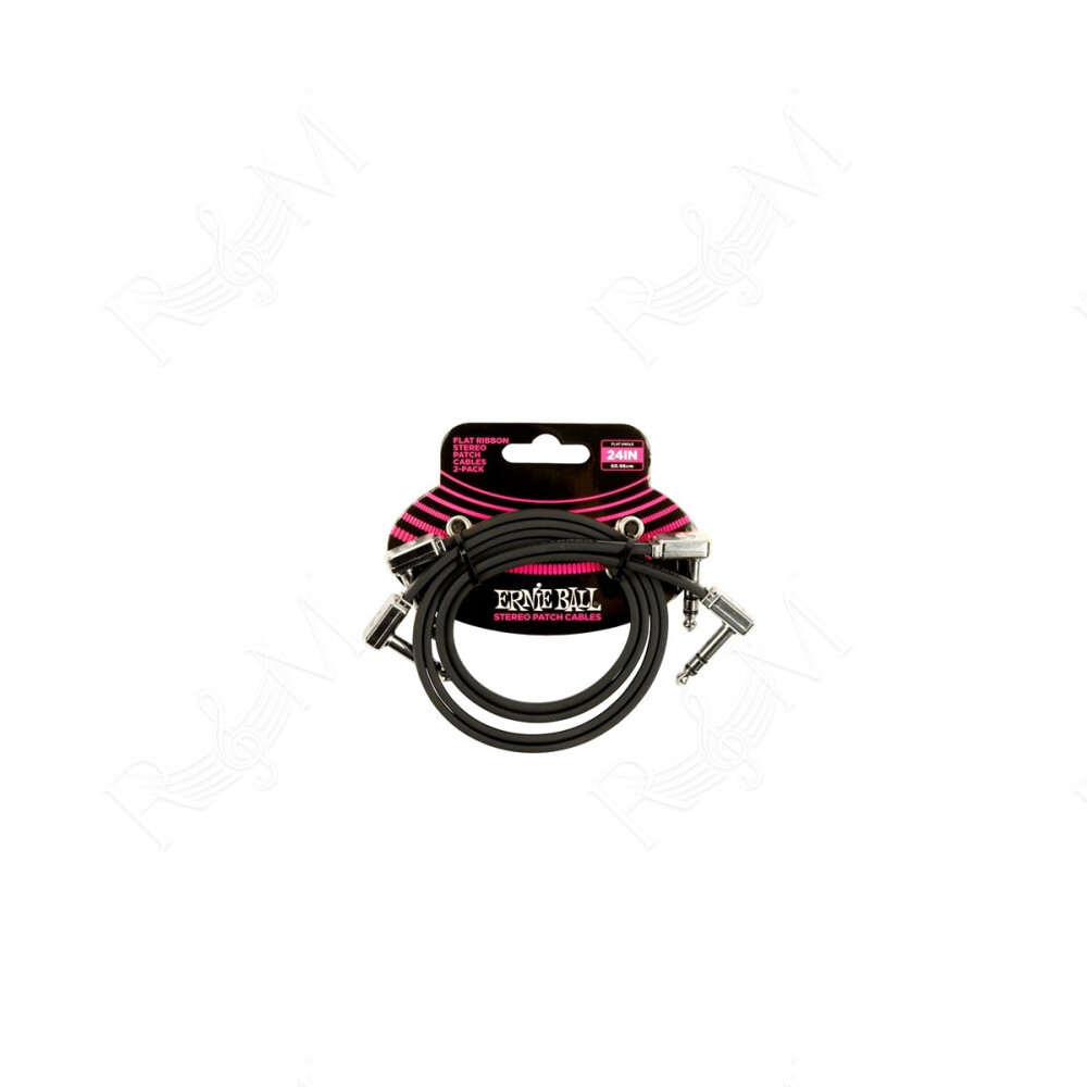 6406 Flat Ribbon Stereo Patch Cable 60,96cm 2-Pk