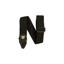 5341 Black Checkers Jacquard Strap