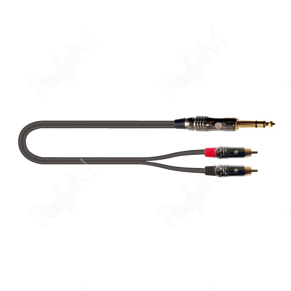 ITST/JS2RCA-1 Cavo Jack 6.3 TRS Stereo / 2x Spina Phono RCA 1 mt