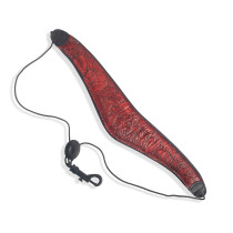 M27W-001 Tracolla per sax in pelle Deluxe Geranium Red Black 2"