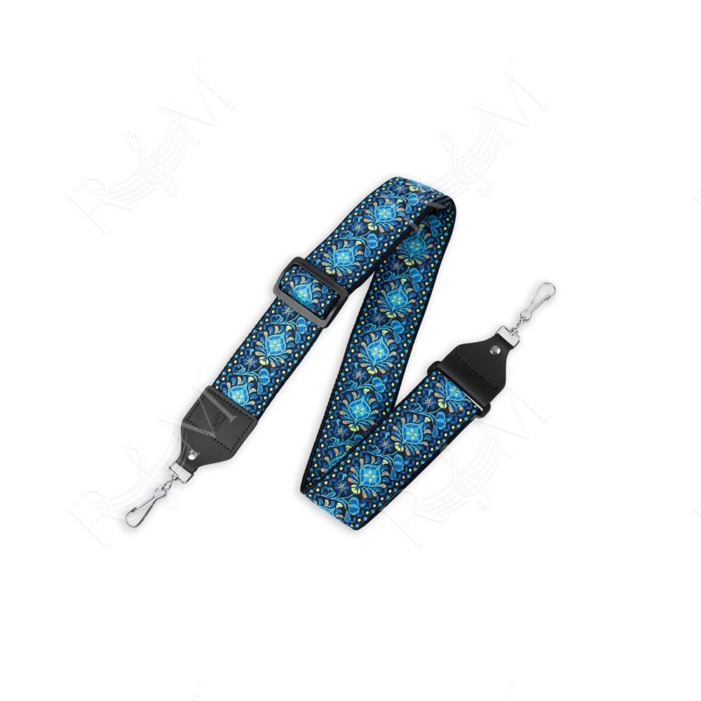 M10HT-04 Tracolla per banjo Jacquard Blue 2"