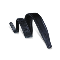 MSSB2-BLK Tracolla per basso in pelle Signature Black On Black 3"