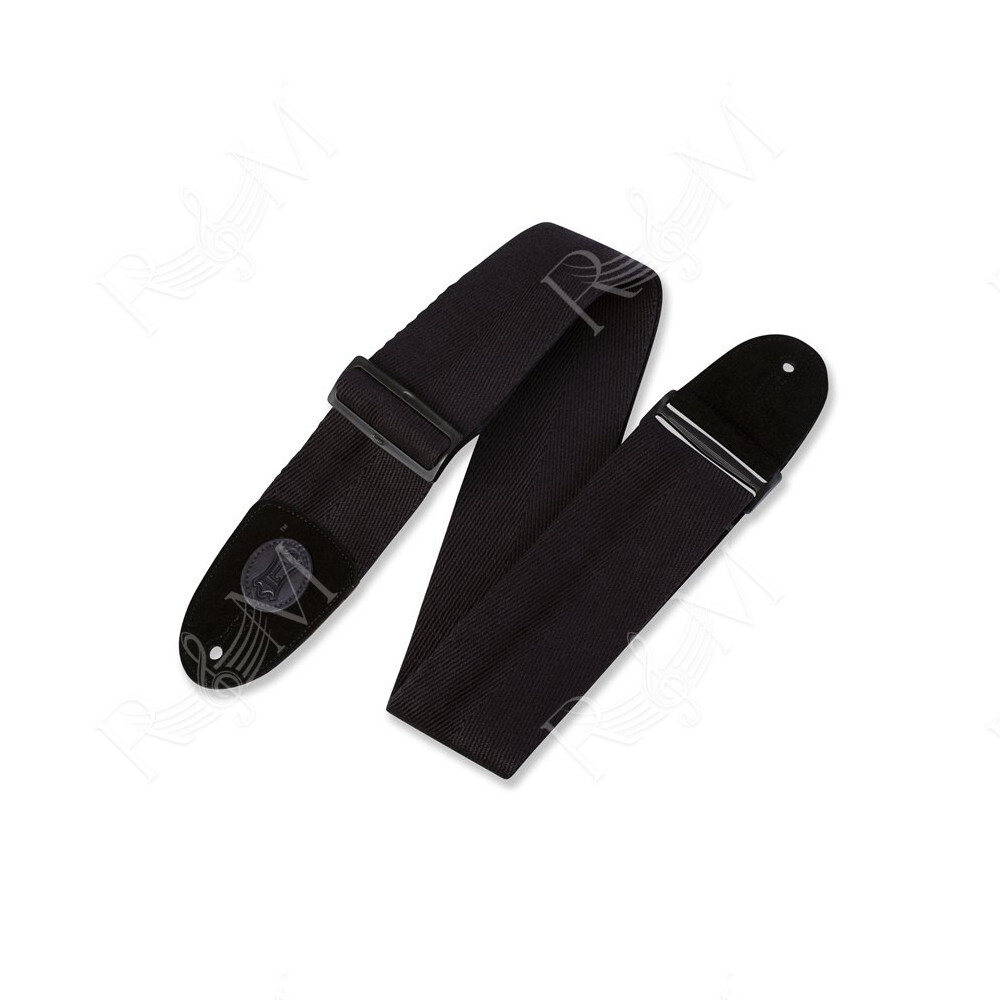 MSSBC4-BLK Tracolla per basso in cotone Black On Black 3"