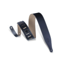 DM17-BLK Tracolla in pelle pieno fiore Black 2 1/2"