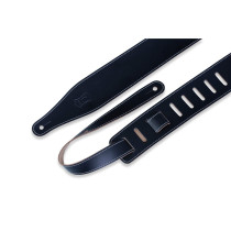 DM17-BLK Tracolla in pelle pieno fiore Black 2 1/2"