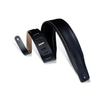 DM1PD-BLK Tracolla in pelle pieno fiore Black 3"