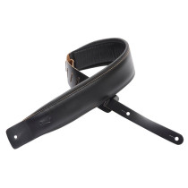 DM1PD-BLK Tracolla in pelle pieno fiore Black 3"