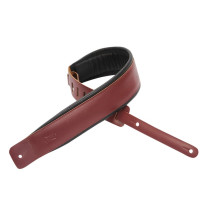 DM1PD-BRG Tracolla in pelle pieno fiore Burgundy 3"