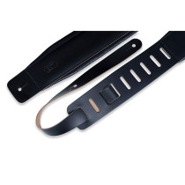 DM1PD-XL-BLK Tracolla XL in pelle pieno fiore Black 3"
