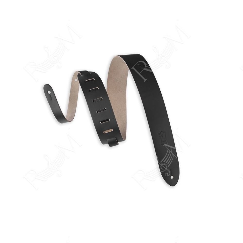 M12-BLK Tracolla in pelle pieno fiore Black 2"