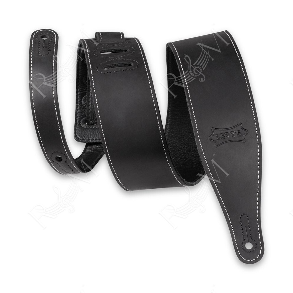 M17BAS-BLK Tracolla in pelle morbida Black 2 1/2"