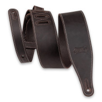 M17BAS-DBR Tracolla in pelle morbida Dark Brown 2 1/2"