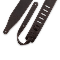 M17BAS-DBR Tracolla in pelle morbida Dark Brown 2 1/2"