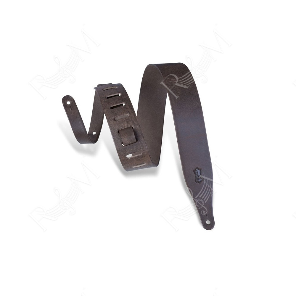 M17D-DBR Tracolla in pelle conciata al vegetale Dark Brown 2 1/2"