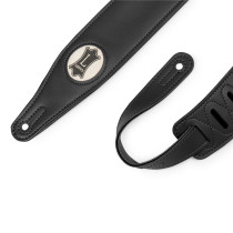 M17VGN-BLK Tracolla in ecopelle imbottita Black 2 1/2"