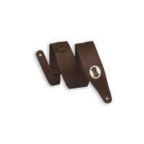 M17VGN-DBR Tracolla in ecopelle imbottita Dark Brown 2 1/2"