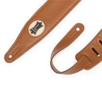 M17VGN-TAN Tracolla in ecopelle imbottita Tan 2 1/2"
