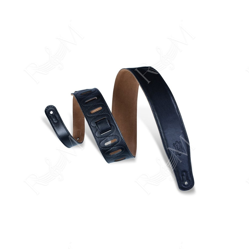 M26GF-BLK Tracolla in pelle imbottita Black 2 1/2"