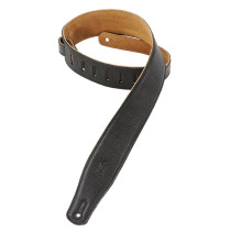 M26GF-BLK Tracolla in pelle imbottita Black 2 1/2"