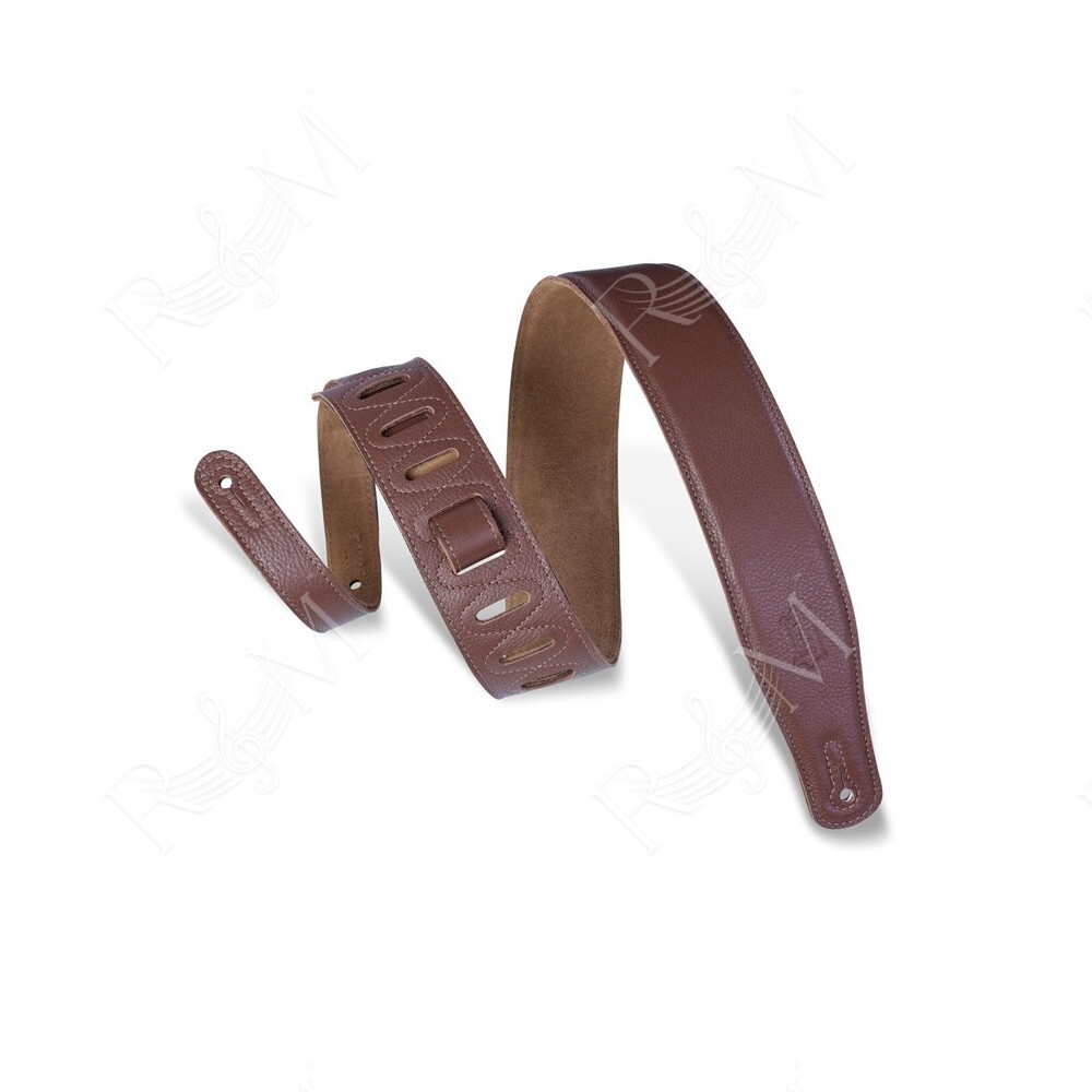 M26GF-BRN Tracolla in pelle imbottita Brown 2 1/2"