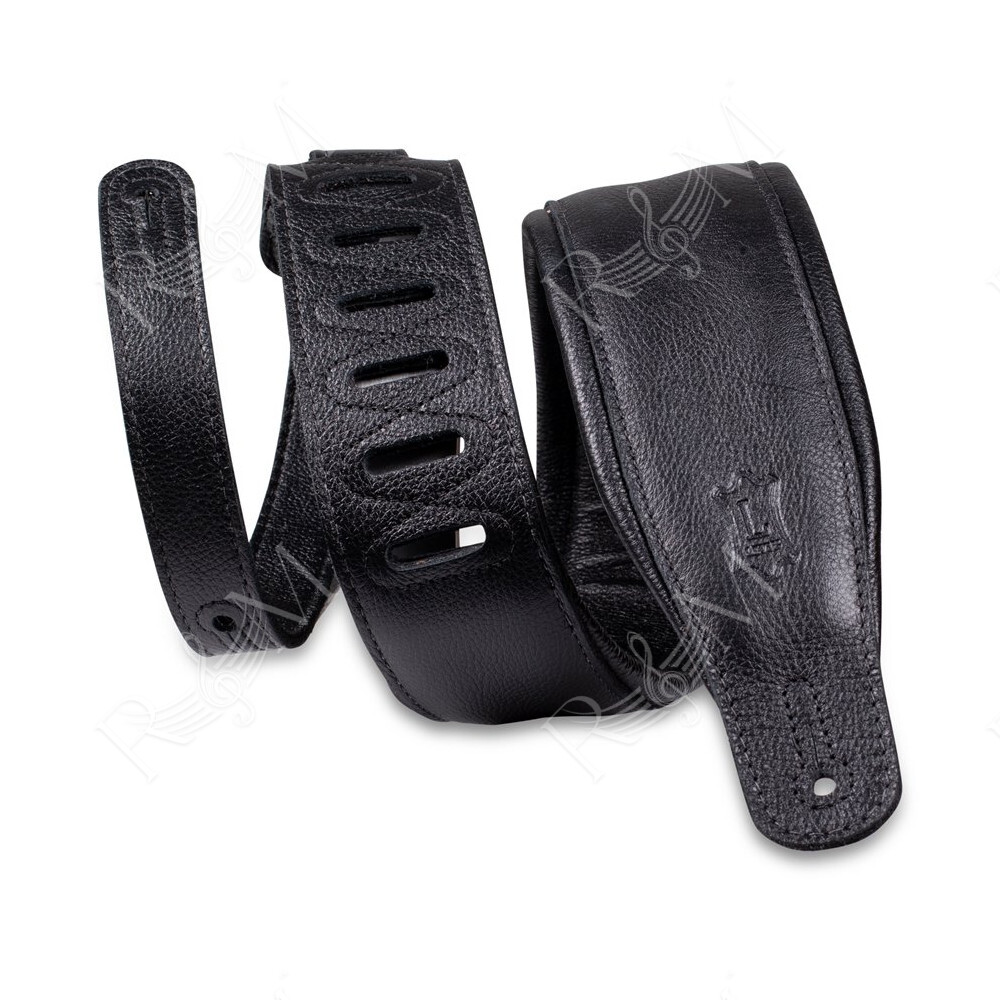 M26GP-BLK-BLK Tracolla in pelle Black con retro Black 3 1/4"