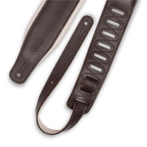 M26GP-DBR-CRM Tracolla in pelle Dark Brown con retro Cream 3 1/4"