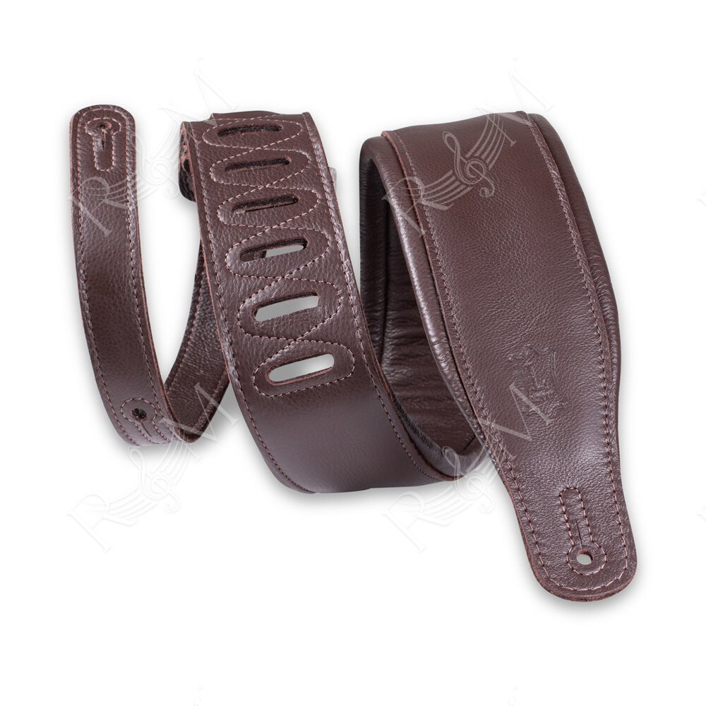 M26GP-DBR-DBR Tracolla in pelle Dark Brown con retro Dark Brown 3 1/4"