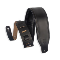 M26PD-BLK Tracolla in pelle pieno fiore imbottita Black 3"