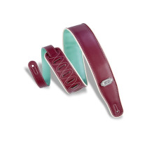 M26VCP-BRG_SEA Tracolla in vinile reversibile Burgundy e Seafom 2 3/4"