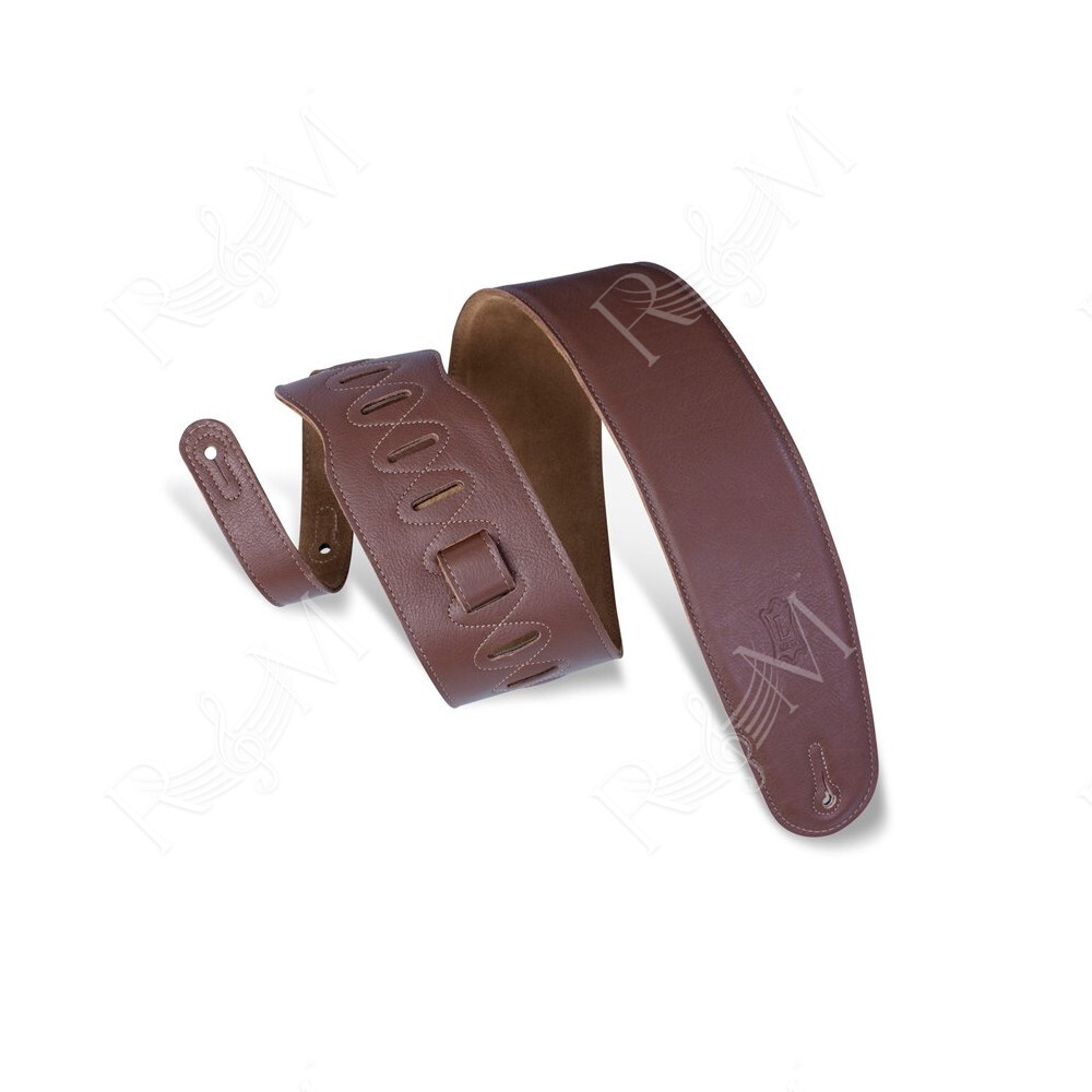 M4GF-BRN Tracolla in pelle con retro in pelle scamosciata Brown 3 1/2"