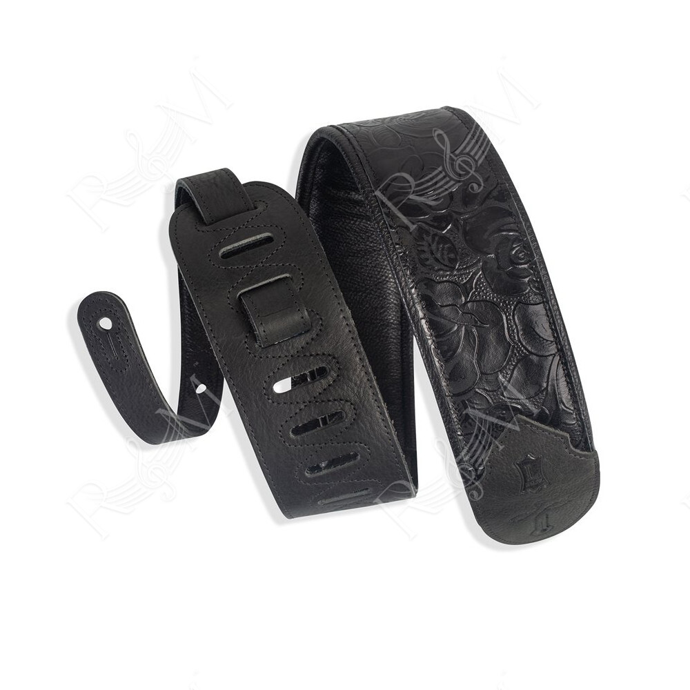 M4WP-007 Tracolla in pelle Sundance Black Rose 3"