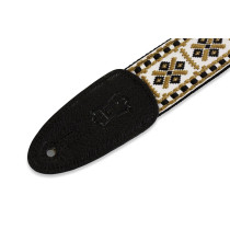 M8HT-07 Tracolla in tessuto Diamond Gold and White 2"