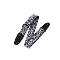 M8HT-10 Tracolla in tessuto Floral Blue and White 2"