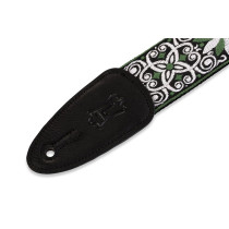 M8HT-11 Tracolla in tessuto Floral Green and White 2"