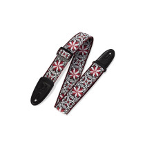 M8HT-12 Tracolla in tessuto Floral Red and White 2"