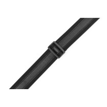 MC2CG-BLK-BLK Tracolla in cotone con strip in pelle Black 2"