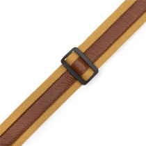 MC2CG-TAN-TAN Tracolla in cotone Tan con strip in pelle Tan 2"