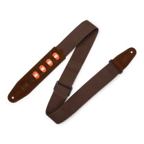 MC2PH-BRN Tracolla con porta plettri in cotone Brown 2"