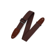 MC8-BRN Tracolla in cotone con terminali in pelle scamosciata Brown 2"