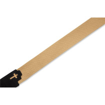 MC8C-TAN Tracolla in cotone Tan con intarsio Cross 2"