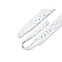 MG26DS-WHT_ABK Tracolla in pelle Tufted White 2 1/2"