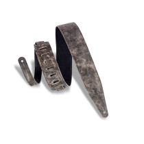 MG317BOG-BLK Tracolla in pelle Distressed Black 2 1/2"