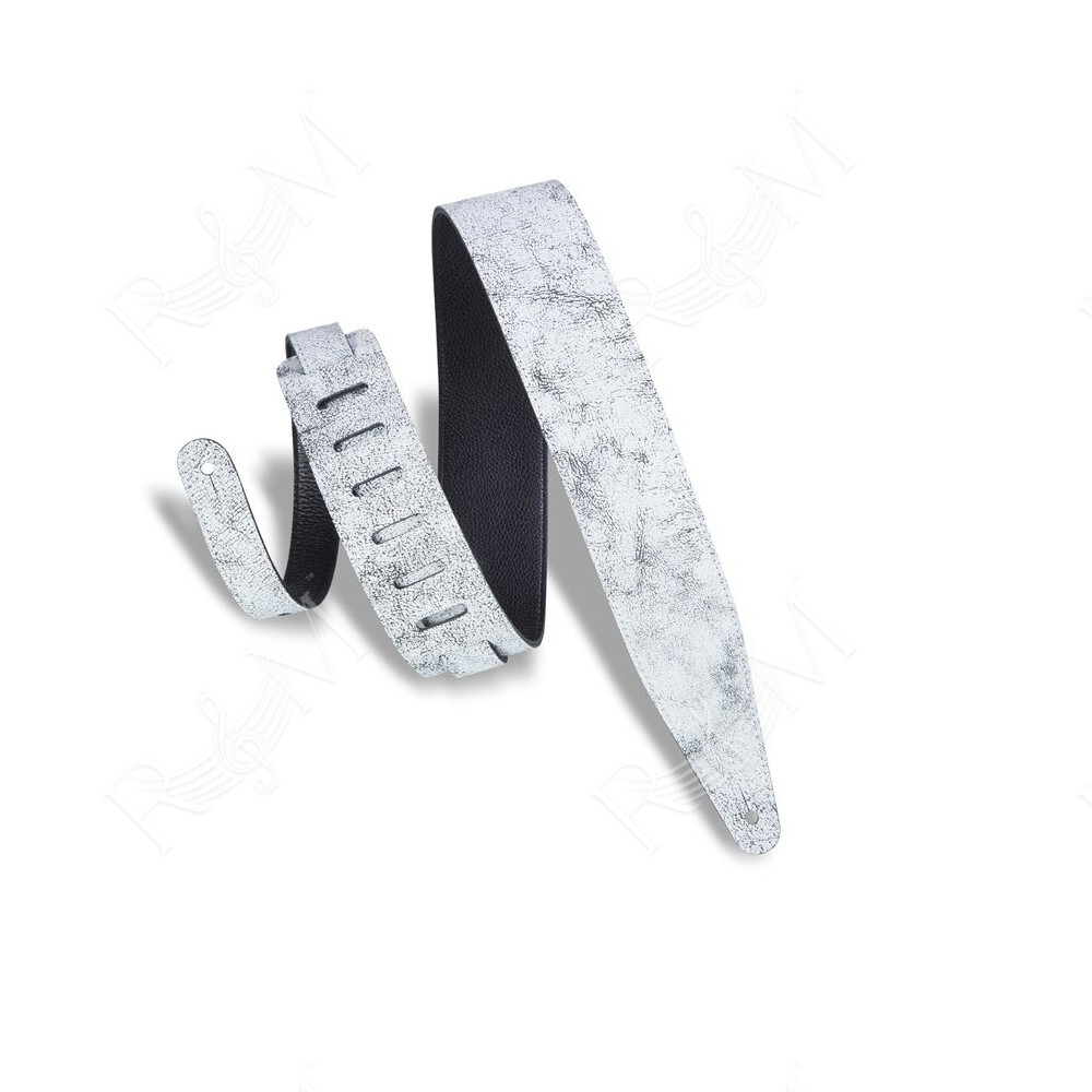MG317BOG-WHT Tracolla in pelle Distressed White 2 1/2"
