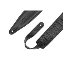 MG317MP-BLK-BLK Tracolla in pelle Double Moon Phases Black 2 1/2"