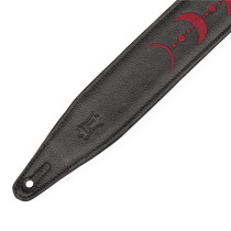 MG317MP-BLK-BRG Tracolla in pelle Burgundy Moon Phases Black 2 1/2"